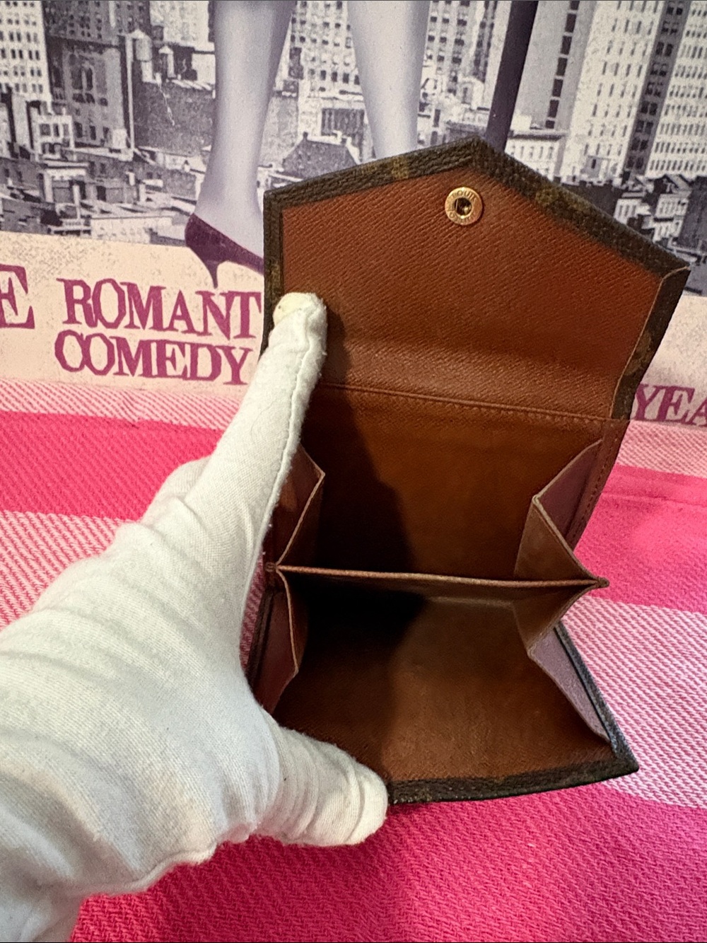 Louis Vuitton Monogram Envelope Elise trifold Wallet - Brown/Gold Accent - Picture 9 of 16